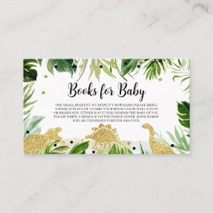 Dinosaur Baby Shower Books for Baby Business Card