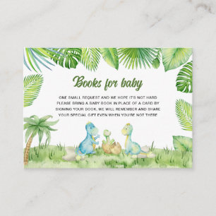 Dinosaur Baby Shower Books for baby Enclosure Card
