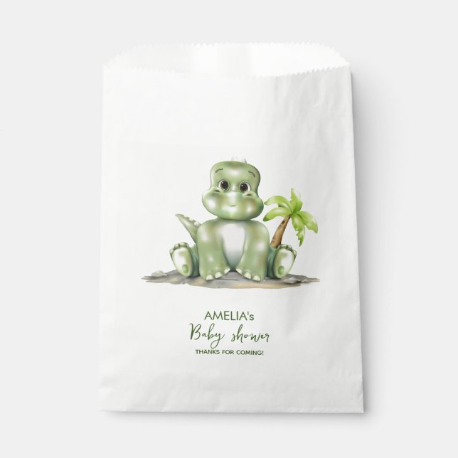Dinosaur Baby Shower Favour Bags (Front)