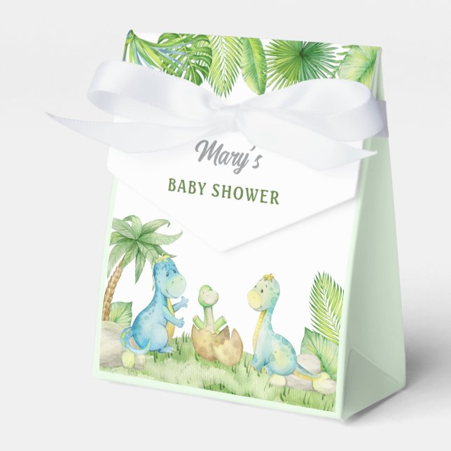 Dinosaur Baby Shower  Favour Box (Front Side)