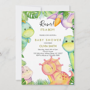 Dinosaur Baby Shower Invitation