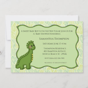 Dinosaur Baby Shower Invitation