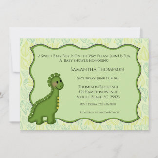 Dinosaur Baby Shower Invitation