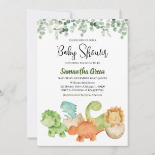 Dinosaur Baby Shower Invitation