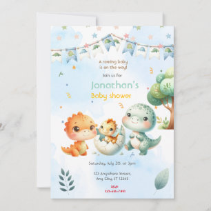Dinosaur Baby Shower Invitation