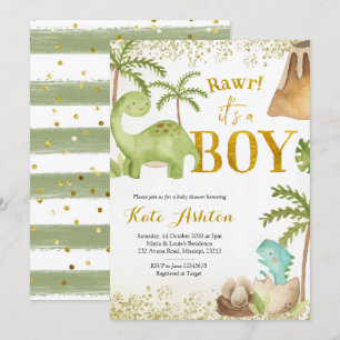 Dinosaur Baby Shower Invitation