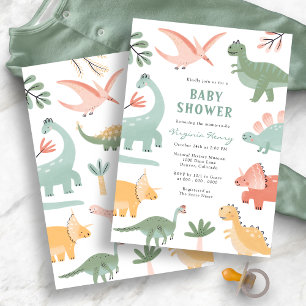 Dinosaur Baby Shower Invitation