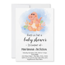 Dinosaur Baby Shower Invitation