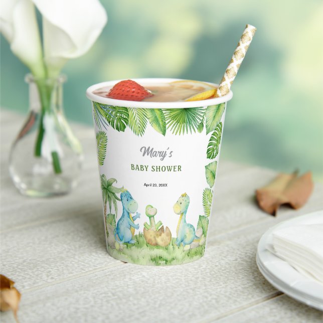 Dinosaur Baby Shower  Paper Cups (Insitu)