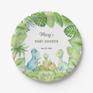 Dinosaur Baby Shower  Paper Plate