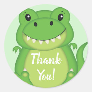 Dinosaur Baby Shower T-Rex Classic Round Sticker