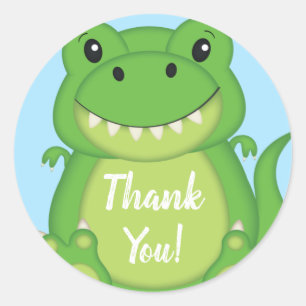 Dinosaur Baby Shower T-Rex Classic Round Sticker