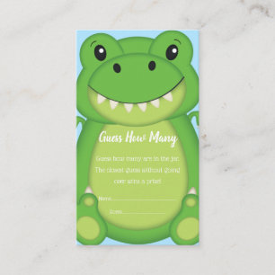 Dinosaur Baby Shower T-Rex Enclosure Card