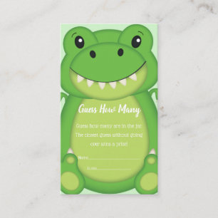 Dinosaur Baby Shower T-Rex Enclosure Card