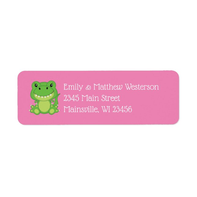 Dinosaur Baby Shower T-Rex Pink Girl (Front)