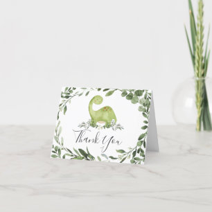 Dinosaur Baby Shower Thank You Card