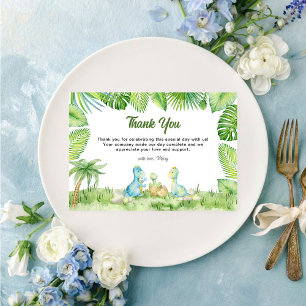 Dinosaur Baby Shower Thank You Card