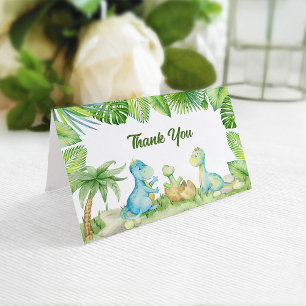 Dinosaur Baby Shower Thank You Card