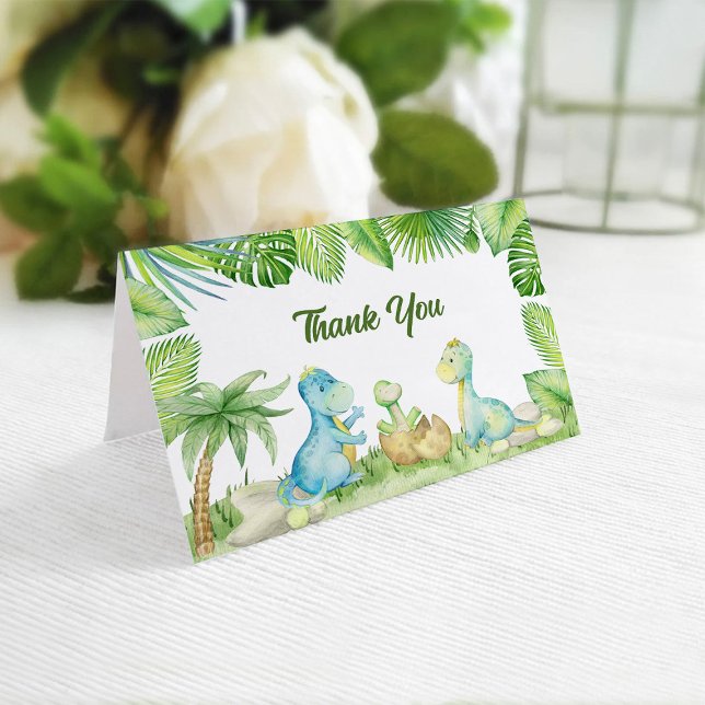 Dinosaur Baby Shower Thank You Card (Creator Uploaded)