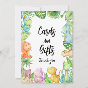 Dinosaur Baby Shower Thank you Card