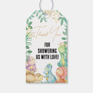 Dinosaur Baby Shower Thank You Favour Tag 