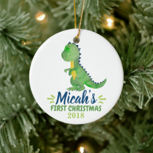 Dinosaur Baby's First Christmas Ornament