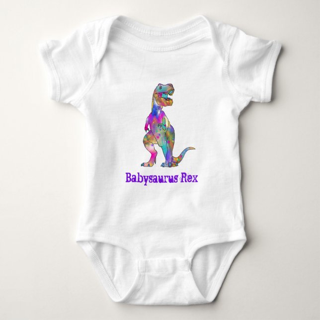 Dinosaur Babysaurus Rex New Baby Bodysuit (Front)