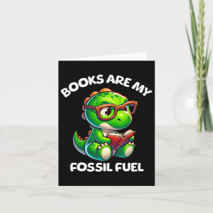 Dinosaur Back To School Reading Books Funny Quote Card