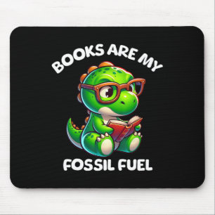 Dinosaur Back To School Reading Books Funny Quote Mouse Mat