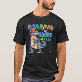 Dinosaur Back To School Roaring Into Kindergarten T-Shirt