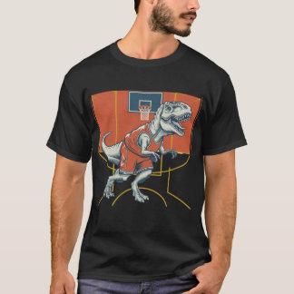 Dinosaur basketball player t-shirt design