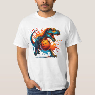 Dinosaur Basketball T-Shirt – T-Rex Sports Graphic