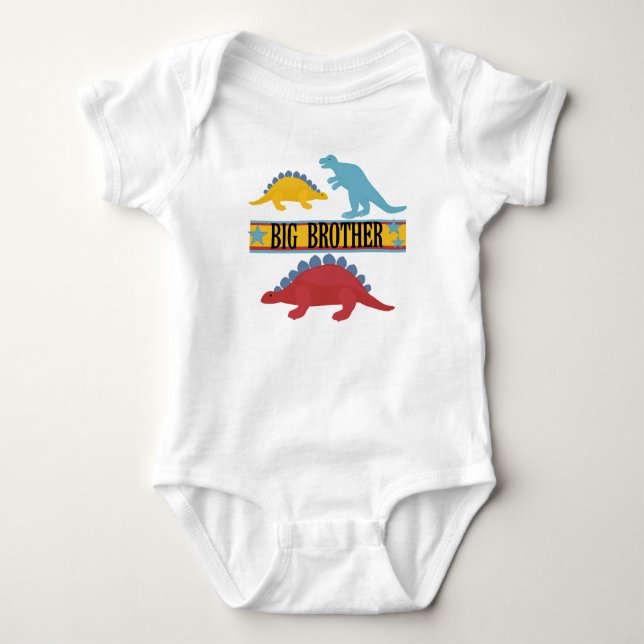 Dinosaur Big Brother Baby Bodysuit (Front)