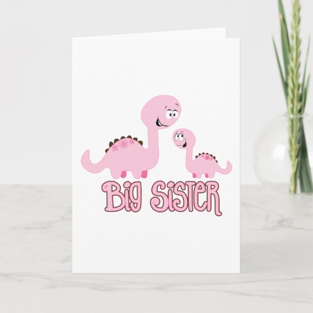 Dinosaur Big Sister Announcement (Front)