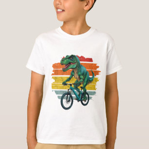 Dinosaur Biker Funny Cycling Lover Shirt Design