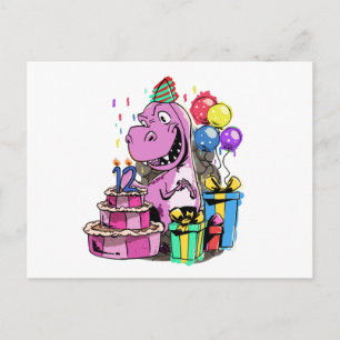 Dinosaur Birthday 12 - Tyrannosaurus Rex Postcard