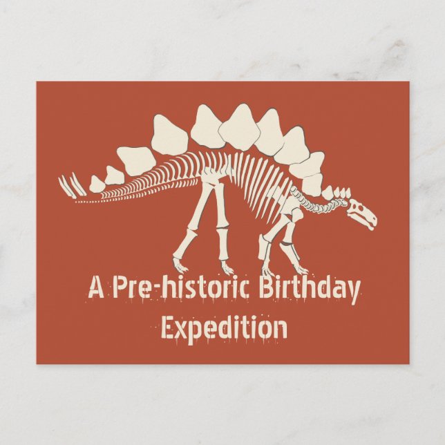 Dinosaur Birthday Adventure Invitation Postcard (Front)