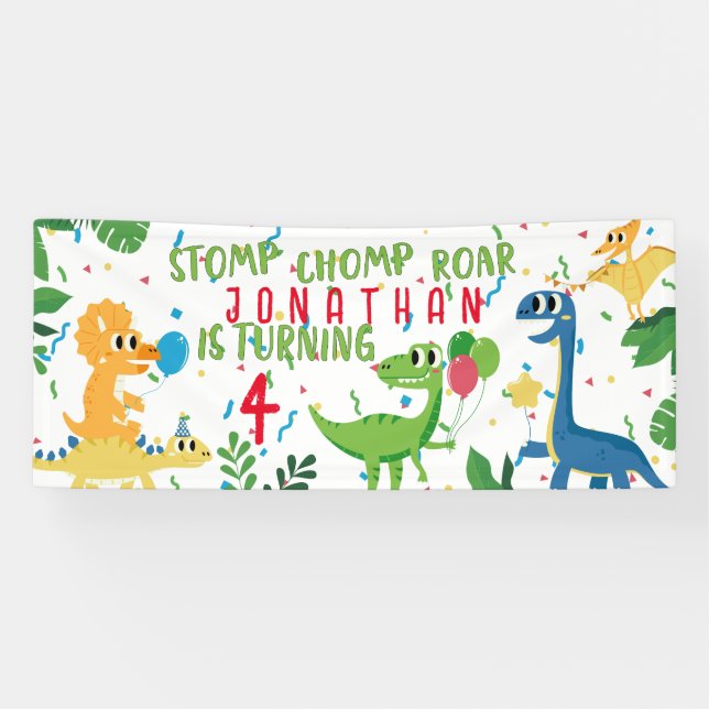 DINOSAUR BIRTHDAY  BANNER (Horizontal)