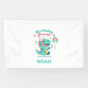 Dinosaur Birthday Banner   Boys Party    Editable