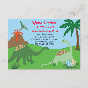Dinosaur Birthday Bash Invite