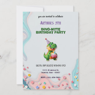 Dinosaur Birthday Bash Personalised Invitation