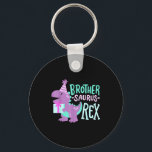 Dinosaur Birthday Brother Saurus T Rex Family Matc Key Ring<br><div class="desc">Dinosaur Birthday Brother Saurus T Rex Family Matching Party</div>