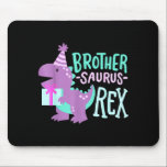 Dinosaur Birthday Brother Saurus T Rex Family Matc Mouse Mat<br><div class="desc">Dinosaur Birthday Brother Saurus T Rex Family Matching Party</div>