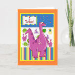 Dinosaur Birthday Card<br><div class="desc">Dinosaur Birthday. Great for any boy on your birthday card list. Easy to customise. Use my text or add your own. Dinosaur graphics © Graphics Factory.com</div>