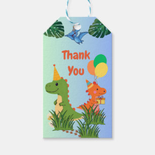 Dinosaur Birthday – Cute Dino Party Thank You Gift Tags
