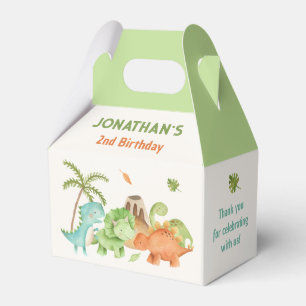 Dinosaur Birthday Favour Boxes Kids Boy Watercolor