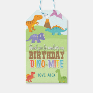 Dinosaur Birthday Favour Tag