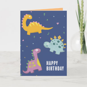 Dinosaur Birthday Greeting Card