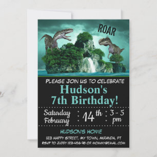 Dinosaur birthday invitation