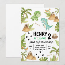 Dinosaur Birthday Invitation